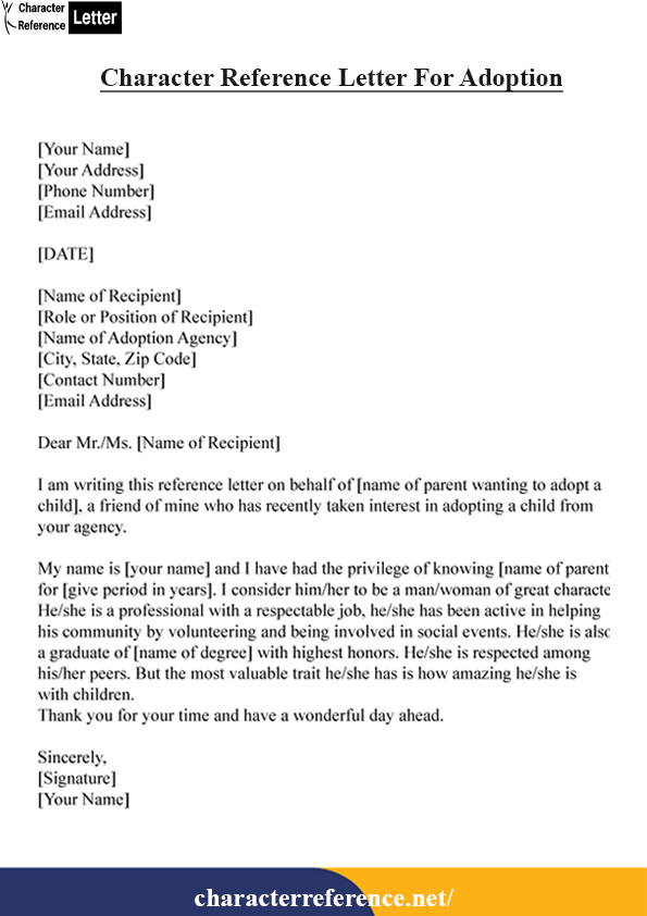 Sample Character Reference Letter For Court Template