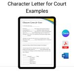 Character Letter for Court Examples