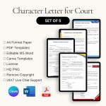 Character Letter for Court Template in PDF & Word