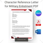Character Reference Letter for Military Enlistment PDF
