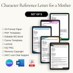 Character Reference Letter for a Mother Template in PDF & Word
