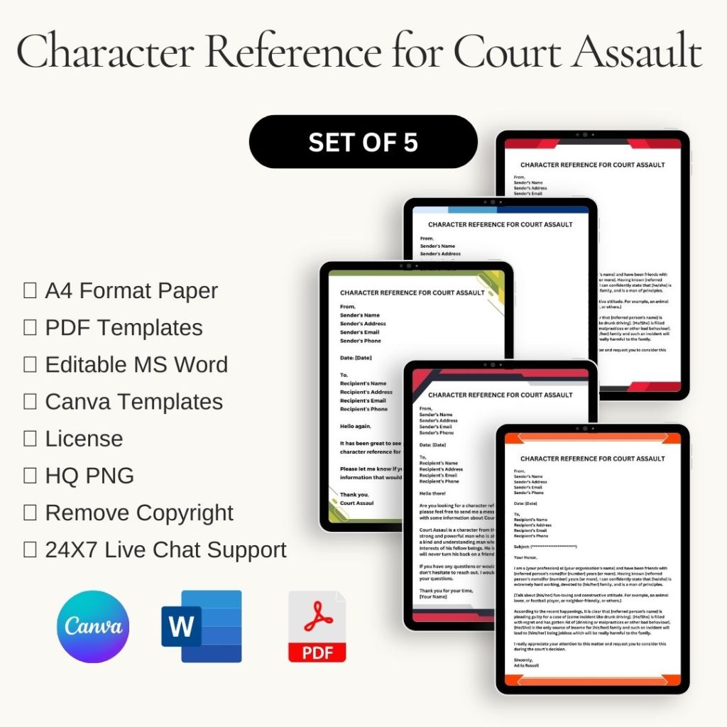 Character Reference For Court Assault Examples