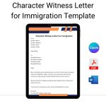 Character Witness Letter for Immigration Template