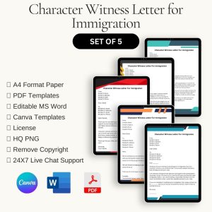 Character Witness Letter for Immigration in PDF & Word