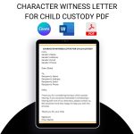 Character Witness Letter for child custody PDF