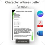 Character Witness Letter for court