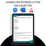 Character Witness Letter for court PDF