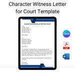 Character Witness Letter for court Template