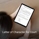 Letter of Character for Court
