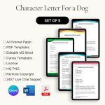 Character Letter For a Dog Template in PDF & Word