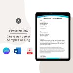 Character Letter Sample For Dog