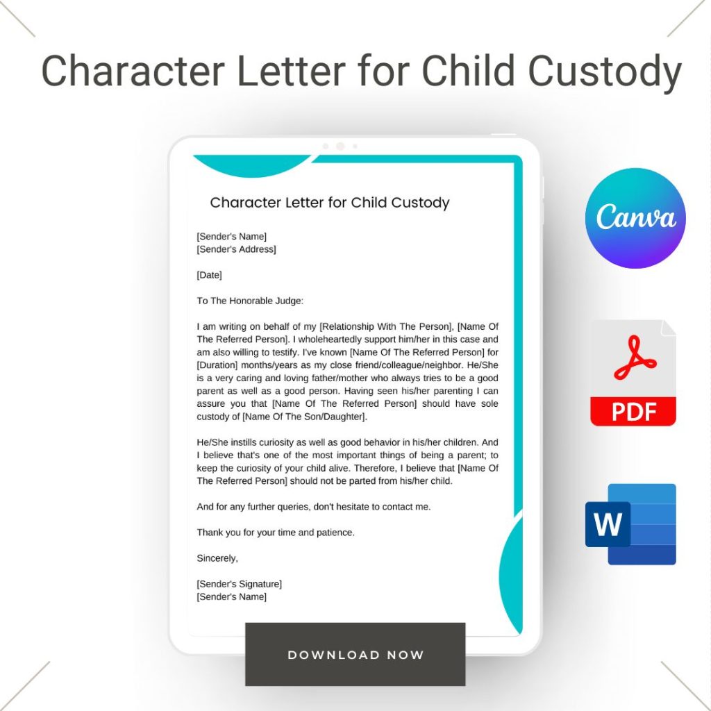 character-letter-for-child-custody-sample-template-in-pdf-word