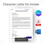 Character Letter for Inmate