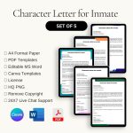 Character Letter for Inmate Sample Template in PDF & Word