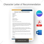 Character Letter of Recommendation