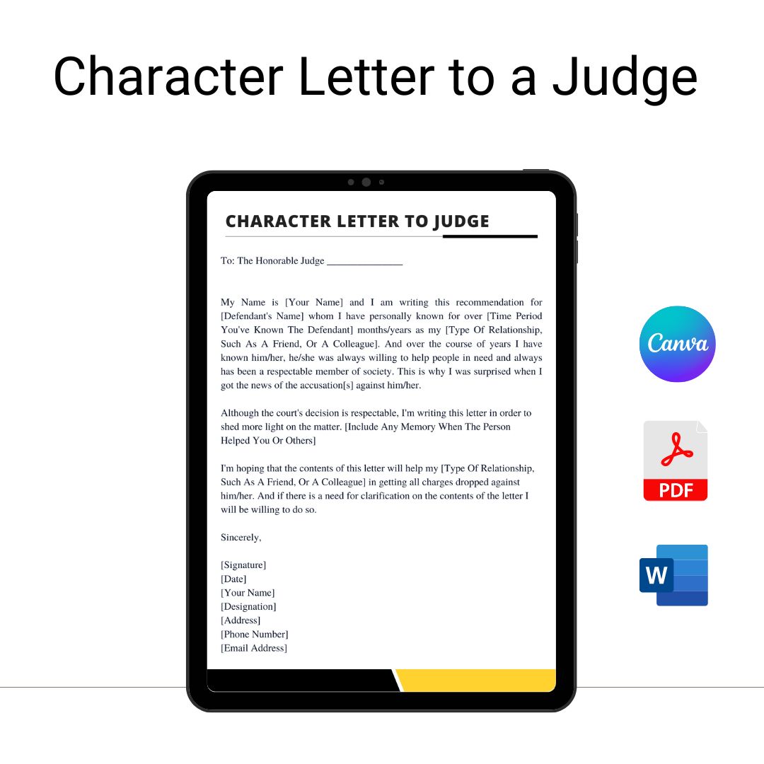 Character Letter to a Judge