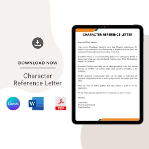 Character Reference Letter Sample Template in Pdf & Word (2)