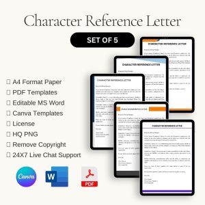 Character Reference Letter Sample Template in Pdf & Word