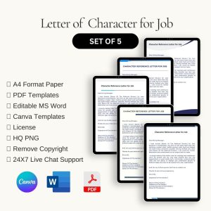 Character Reference Letter for Job Sample Template in Pdf & Word