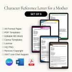 Character Reference Letter for a Mother Sample Template in PDF & Word