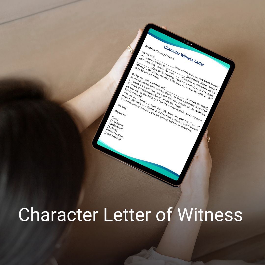 Character Witness Letter Sample Template in Pdf & Word (3)