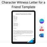 Character Witness Letter for a Friend Template