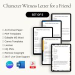 Character Witness Letter for a Friend Template in PDF & Word