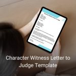 Character Witness Letter to Judge Template