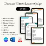 Character Witness Letter to Judge Template in PDF & Word