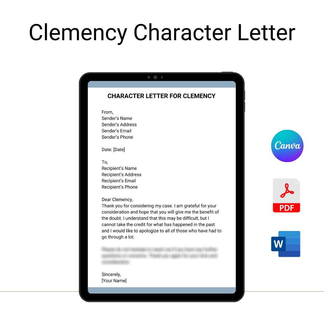 Clemency Character Letter