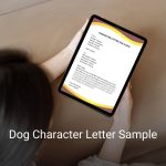 Dog Character Letter Sample