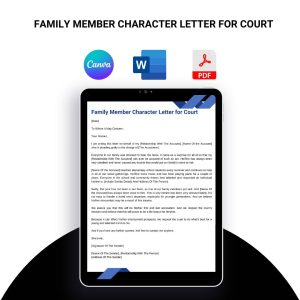 Family Member Character Letter for Court Sample in PDF & Word (4)