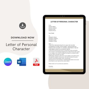 Letter of Personal Character