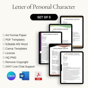 Letter of Personal Character Template in PDF & Word