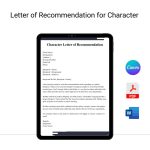 Letter of Recommendation for Character