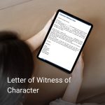 Letter of Witness of Character