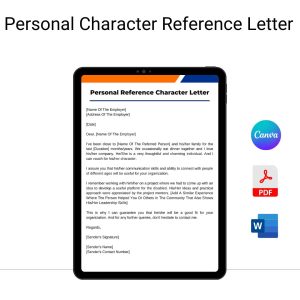 Personal Character Reference Letter Sample Template in Pdf & Word (2)
