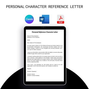 Personal Character Reference Letter Sample Template in Pdf & Word (5)