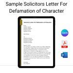 Sample Solicitors Letter For Defamation of Character